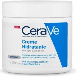 CeraVe Creme Hidratante Corporal, para Pele Seca a Extra