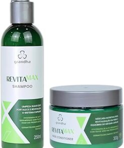 Kit Revitamax Home Care para Fortalecimento Capilar e Revitalização dos Cabelos Danificados e Porosos (Revitamax Shampoo 250ml + Máscara Capilar 300g)