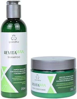 Kit Revitamax Home Care para Fortalecimento Capilar e Revitalização dos Cabelos Danificados e Porosos (Revitamax Shampoo 250ml + Máscara Capilar 300g)