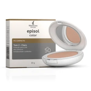 Protetor Solar Facial em Pó Compacto Mantecorp Skincare Episol Color FPS50 Clara
