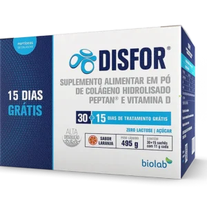 Colágeno Disfor 45 Sachês Sabor Laranja - Biolab