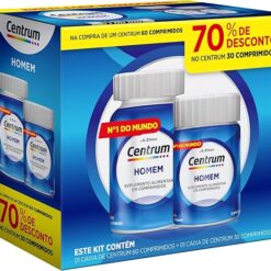 Centrum Homem Multivitaminico Diário com Magnésio, Vitamina D e Vitamina B12, Leve 90 Comprimidos e Pague 60